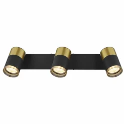 Suspension Verre Fumé-Luminaires Globo Lighting Brisbon Plafonnier, Spot de plafond, Applique murale, Spot mural Noir, 3 lumières