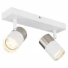 Luminaires Globo Lighting Brisbon Plafonnier, Spot de plafond, Applique murale, Spot mural Blanc, 2 lumières* Spots Et Projecteurs