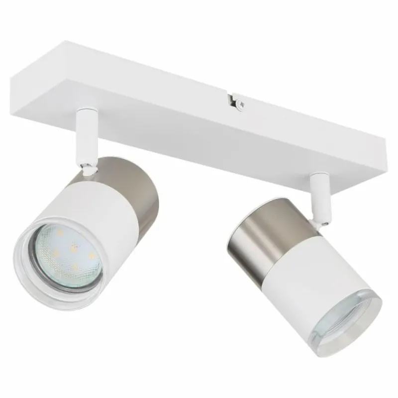 Luminaires Globo Lighting Brisbon Plafonnier, Spot de plafond, Applique murale, Spot mural Blanc, 2 lumières* Spots Et Projecteurs