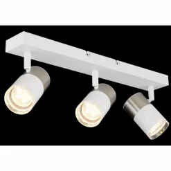 Luminaires Globo Lighting Brisbon Plafonnier, Spot de plafond, Applique murale, Spot mural Blanc, 3 lumières* Spots Et Projecteurs