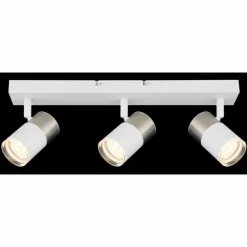 Luminaires Globo Lighting Brisbon Plafonnier, Spot de plafond, Applique murale, Spot mural Blanc, 3 lumières* Spots Et Projecteurs