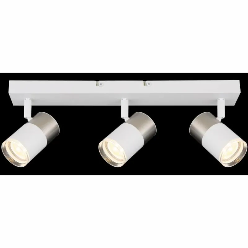 Luminaires Globo Lighting Brisbon Plafonnier, Spot de plafond, Applique murale, Spot mural Blanc, 3 lumières* Spots Et Projecteurs