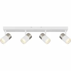 Luminaires Globo Lighting Brisbon Plafonnier, Spot de plafond, Applique murale, Spot mural Blanc, 4 lumières* Spots Et Projecteurs