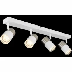 Luminaires Globo Lighting Brisbon Plafonnier, Spot de plafond, Applique murale, Spot mural Blanc, 4 lumières* Spots Et Projecteurs