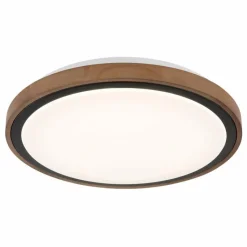 Lampes En Bois-Luminaires Globo Lighting Bruno Plafonnier LED Brun, Noir, 1 lumière