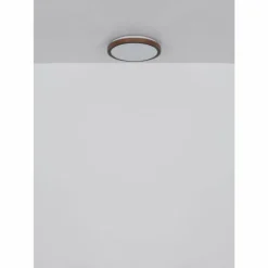 Lampes En Bois-Luminaires Globo Lighting Bruno Plafonnier LED Brun, Noir, 1 lumière