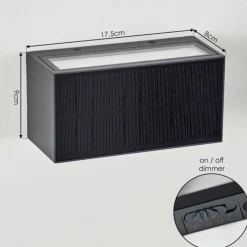 hofstein Brydebjerg Lampe murale d´extérieur, Luminaire Up & Down, Applique murale LED Noir, 1 lumière