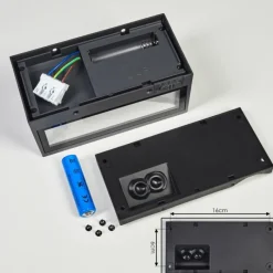 hofstein Brydebjerg Lampe murale d´extérieur, Luminaire Up & Down, Applique murale LED Noir, 1 lumière