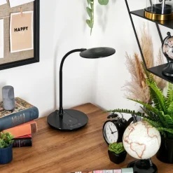hofstein Buktrup Lampe de bureau, Lampe à poser LED Noir, 1 lumière