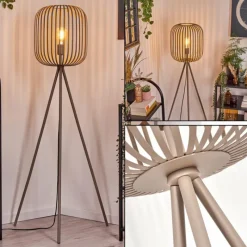 hofstein Bystrup Lampadaire Beige, Sable, 1 lumière
