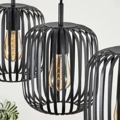 hofstein Bystrup Suspension, Suspension Noir, 3 lumières