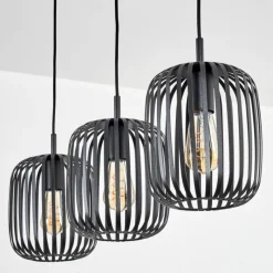 hofstein Bystrup Suspension, Suspension Noir, 3 lumières