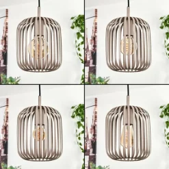 Luminaires Scandinaves-hofstein Bystrup Suspension, Suspension Beige, Sable, 3 lumières