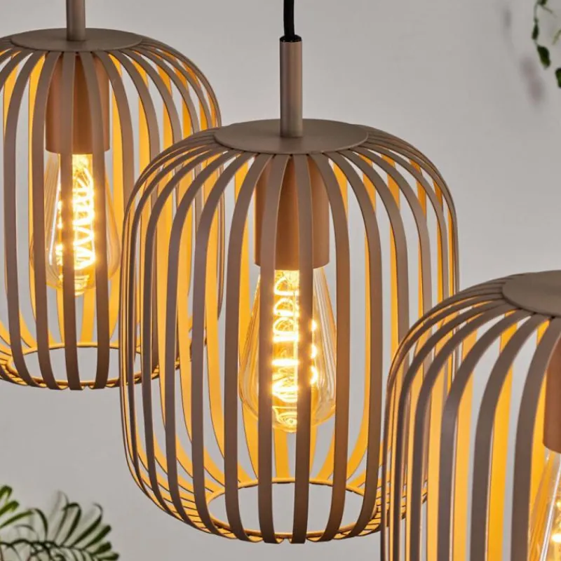 Luminaires Scandinaves-hofstein Bystrup Suspension, Suspension Beige, Sable, 3 lumières