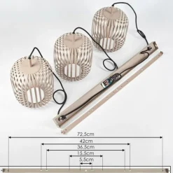 Luminaires Scandinaves-hofstein Bystrup Suspension, Suspension Beige, Sable, 3 lumières