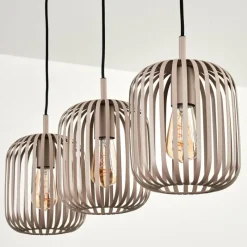 Luminaires Scandinaves-hofstein Bystrup Suspension, Suspension Beige, Sable, 3 lumières