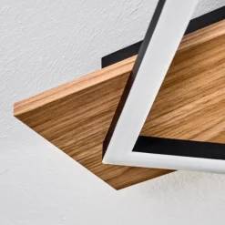 Luminaires Scandinaves-hofstein Cabanas Plafonnier LED Couleur bois, Noir, 1 lumière