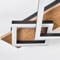 Luminaires Scandinaves-hofstein Cabanas Plafonnier LED Couleur bois, Noir, 1 lumière