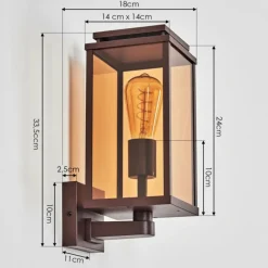 hofstein Cadafaes Lampe murale d´extérieur Rouille, 1 lumière