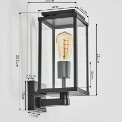 hofstein Cadafaes Lampe murale d´extérieur Noir, 1 lumière