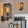 Suspension Verre Fumé-hofstein Cadafaes Lampe murale d´extérieur Noir, 1 lumière