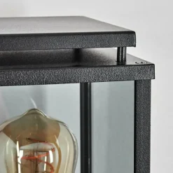 Suspension Verre Fumé-hofstein Cadafaes Lampe murale d´extérieur Noir, 1 lumière