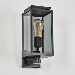 Suspension Verre Fumé-hofstein Cadafaes Lampe murale d´extérieur Noir, 1 lumière