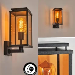 hofstein Cadafaes Lampe murale d´extérieur Noir, 1 lumière