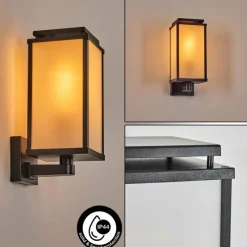hofstein Cadafaes Lampe murale d´extérieur Noir, 1 lumière