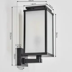 hofstein Cadafaes Lampe murale d´extérieur Noir, 1 lumière