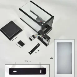 hofstein Cadafaes Lampe murale d´extérieur Noir, 1 lumière, Détecteur de mouvement