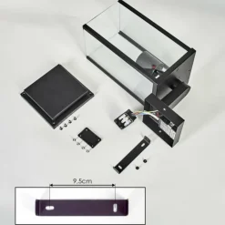 hofstein Cadafaes Lampe murale d´extérieur Noir, 1 lumière, Détecteur de mouvement