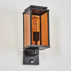 hofstein Cadafaes Lampe murale d´extérieur Noir, 1 lumière, Détecteur de mouvement