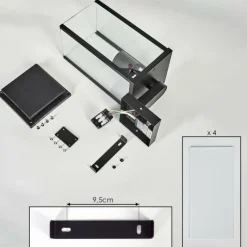 hofstein Cadafaes Lampe murale d´extérieur Noir, 1 lumière, Détecteur de mouvement