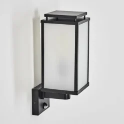 hofstein Cadafaes Lampe murale d´extérieur Noir, 1 lumière, Détecteur de mouvement