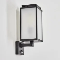 hofstein Cadafaes Lampe murale d´extérieur Noir, 1 lumière, Détecteur de mouvement