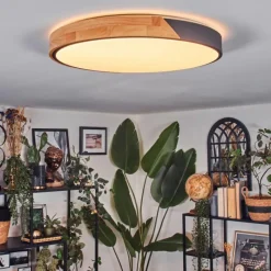 Luminaires Scandinaves-hofstein Cadaixo Plafonnier LED Écru, Noir, 1 lumière, Télécommandes