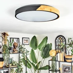 Luminaires Scandinaves-hofstein Cadaixo Plafonnier LED Écru, Noir, 1 lumière, Télécommandes