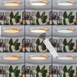 Luminaires Scandinaves-hofstein Cadaixo Plafonnier LED Écru, Blanc, 1 lumière, Télécommandes