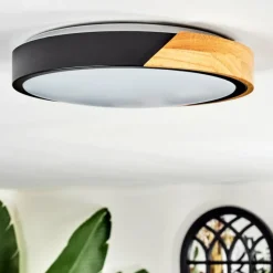 hofstein Cadaixo Plafonnier, Panel LED Écru, Noir, Blanc, 1 lumière