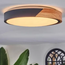 hofstein Cadaixo Plafonnier, Panel LED Écru, Noir, Blanc, 1 lumière