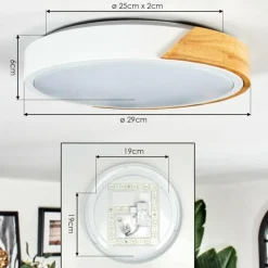 hofstein Cadaixo Plafonnier, Panel LED Écru, Blanc, 1 lumière