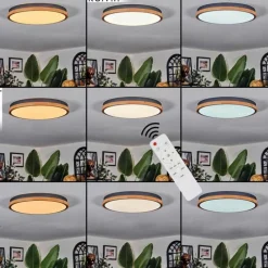 hofstein Cadaixo Plafonnier, Panel LED Blanc, 1 lumière, Télécommandes