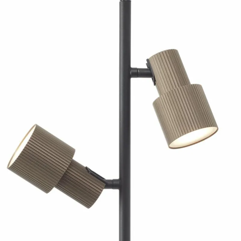 Luminaires Scandinaves-Luminaires Brilliant Cadiz Lampadaire Noir, 2 lumières
