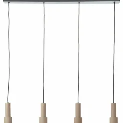 Luminaires Scandinaves-Luminaires Brilliant Cadiz Suspension Noir, 4 lumières