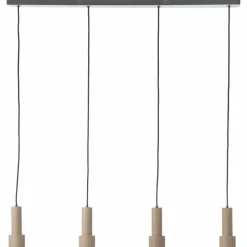 Luminaires Scandinaves-Luminaires Brilliant Cadiz Suspension Noir, 4 lumières