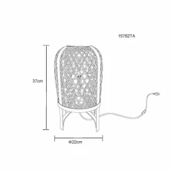 Luminaires Globo Lighting Cairo Lampe à poser Bleu, 1 lumière* Lampes À Poser