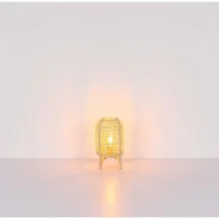 Lampes En Bois-Luminaires Globo Lighting Cairo Lampe à poser Écru, 1 lumière