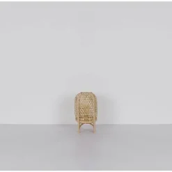 Lampes En Bois-Luminaires Globo Lighting Cairo Lampe à poser Écru, 1 lumière