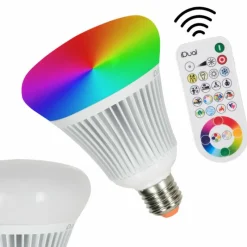 hofstein Candal E27 LED RGB 16 watt 2200-6500 Kelvin 806 lumen avec télécommande